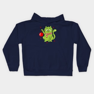 Cat and christmas toy Kids Hoodie
